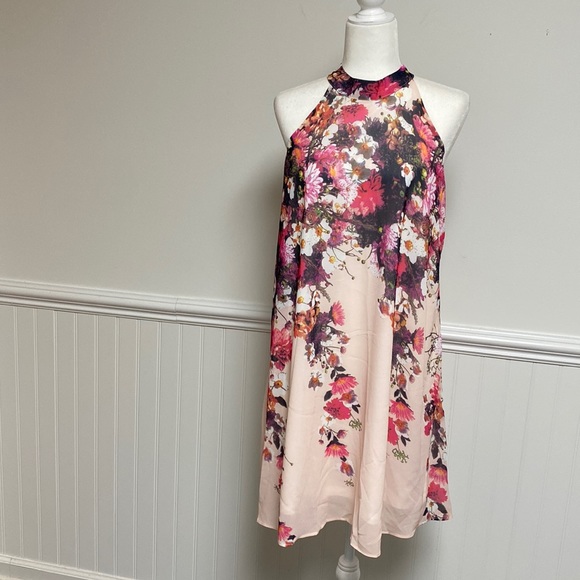 No Brand Dresses & Skirts - Woman’s pink floral sleeveless dress size XL